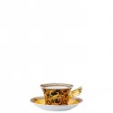 Piatto piano Versace Medusa rosso 25 anni cm 22 Piatto piano Versace Medusa rosso 25 anni cm 22