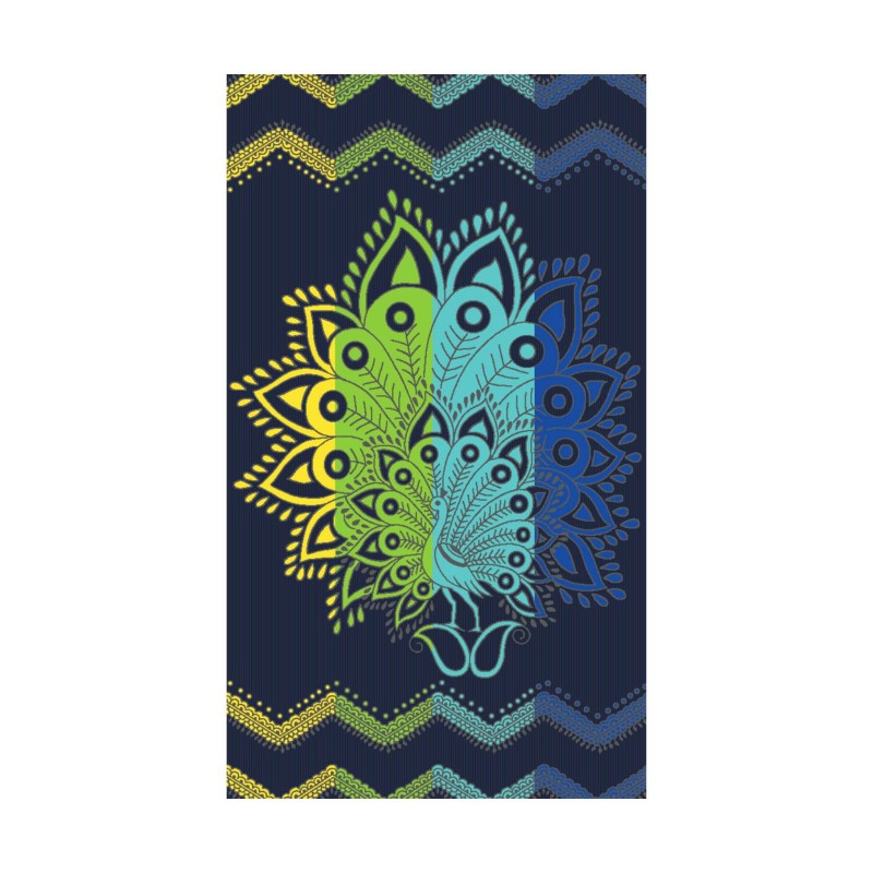 Telo mare spugna Carrara Peguera 95x180 cm blu