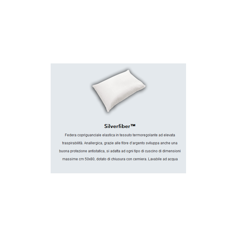 Fodera copriguanciale Simmons Silverfiber cm 50x80
