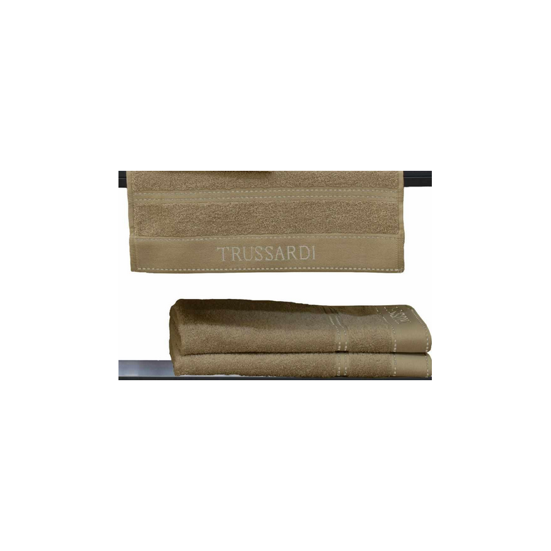 Telo bagno Trussardi Ribbon 100x150 cm - tortora