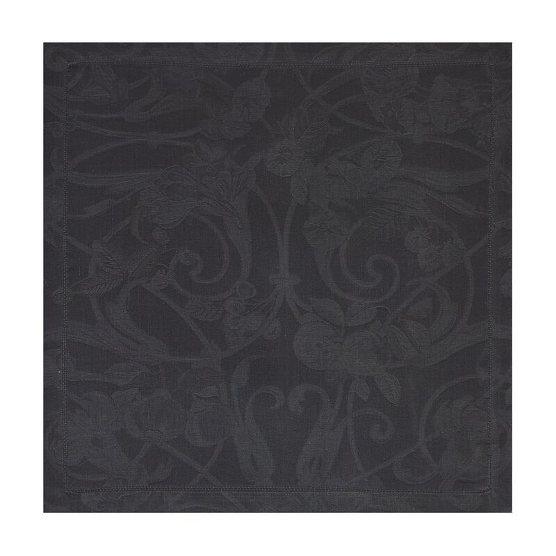 Le Jacquard Francais tovagliolo Tivoli puro lino 50x50 cm - onyx