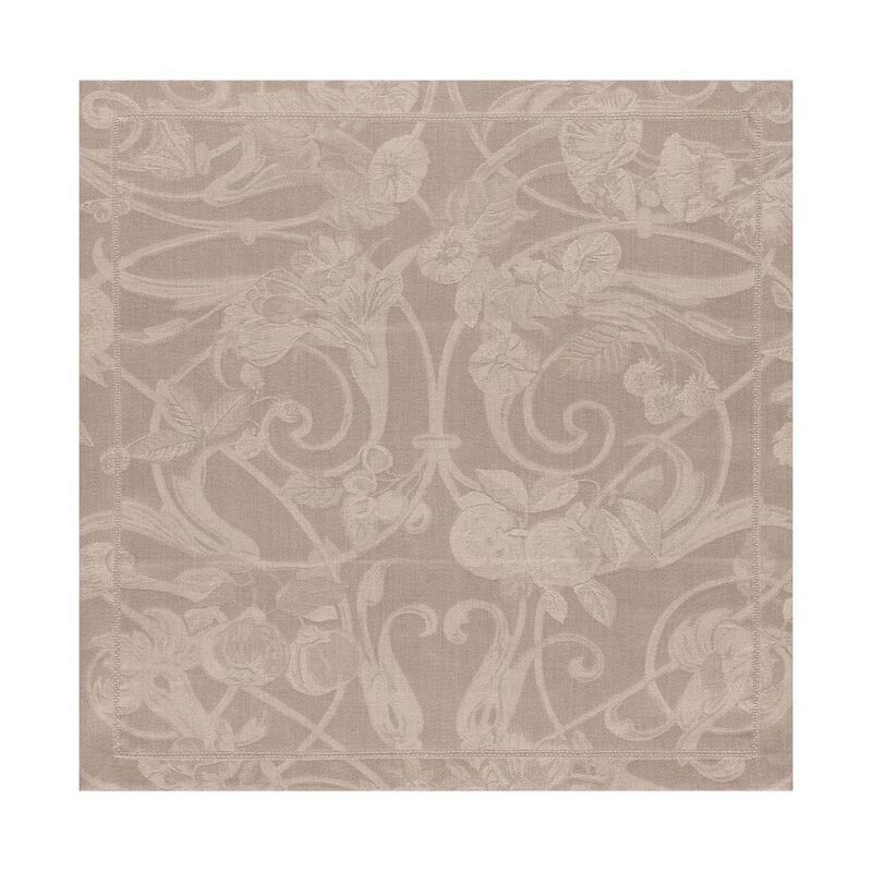 Le Jacquard Francais tovagliolo Tivoli puro lino 50x50 cm - poivre gris