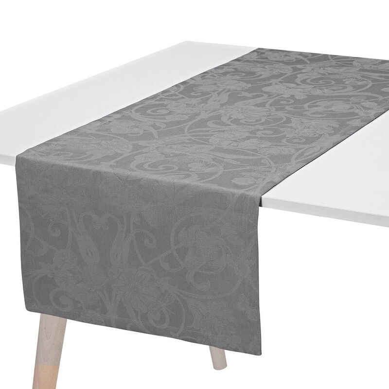Le Jacquard Francais striscia da tavola puro lino Tivoli 50x150 cm - flanelle