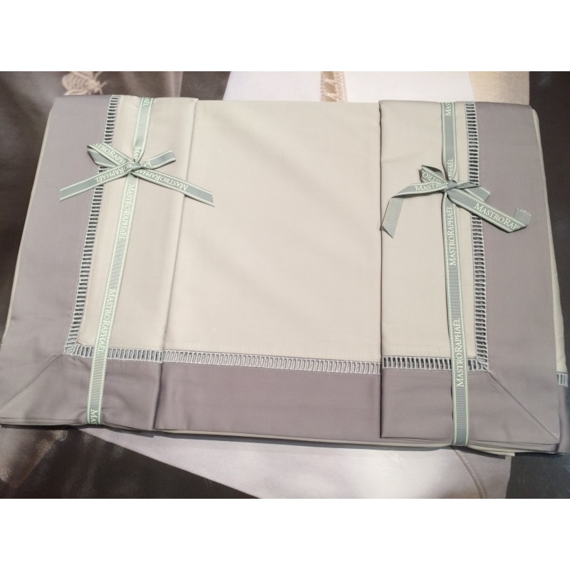Mastro Raphael complete My way bicolor light gray-gray double duvet cover