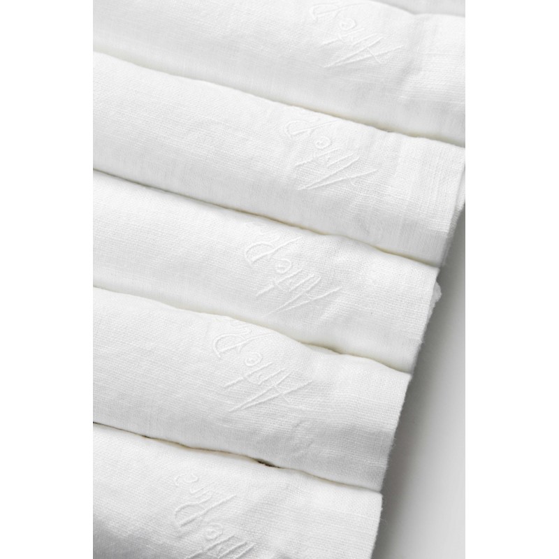 Arte Pura set 6 tovaglioli puro lino - bianco