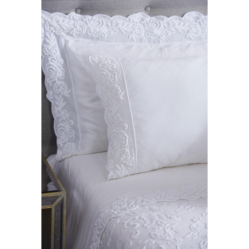 Lenzuola Mastro Raphael Dune Merveille completo matrimoniale con federe - bianco