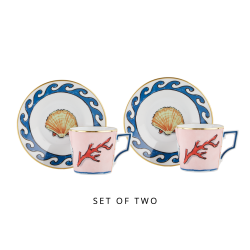 Set di 2 tazze caffe con...
