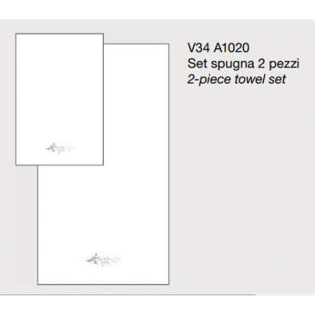 Set spugna 2 pezzi Mastro Raphael coralli ricamo oro argento Set spugna 2 pezzi Mastro Raphael coralli ricamo oro argento