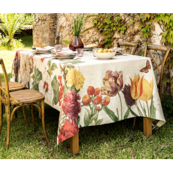 Tovaglia TheNapking puro lino Garden eden 160x220 cm
