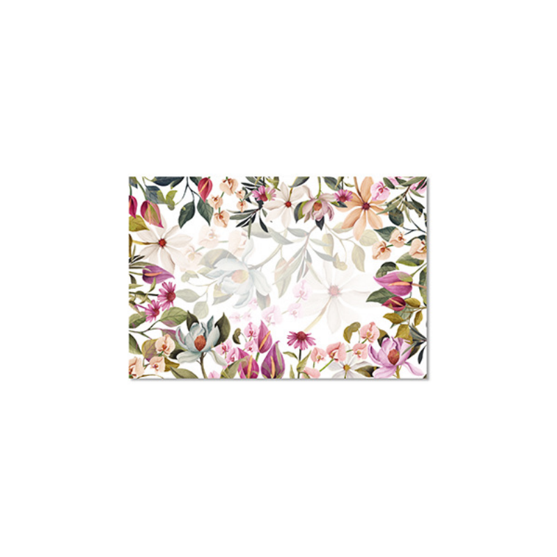 Tovaglia antimacchia TheNapking Floralia raso di cotone 180x270 cm