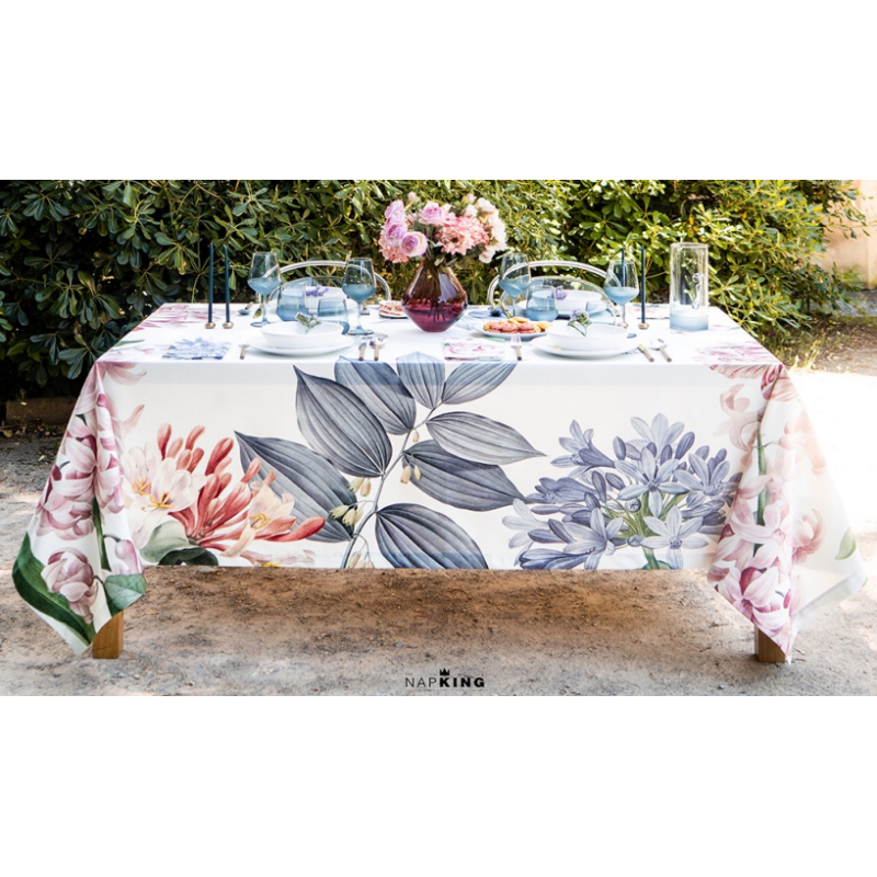 TheNapking Bagatelle tovaglia quadrata raso di cotone cm 170x170