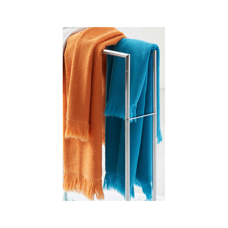 Mastro Raphael coppia asciugamani Soho - col. arancio neroli, verde lago.
