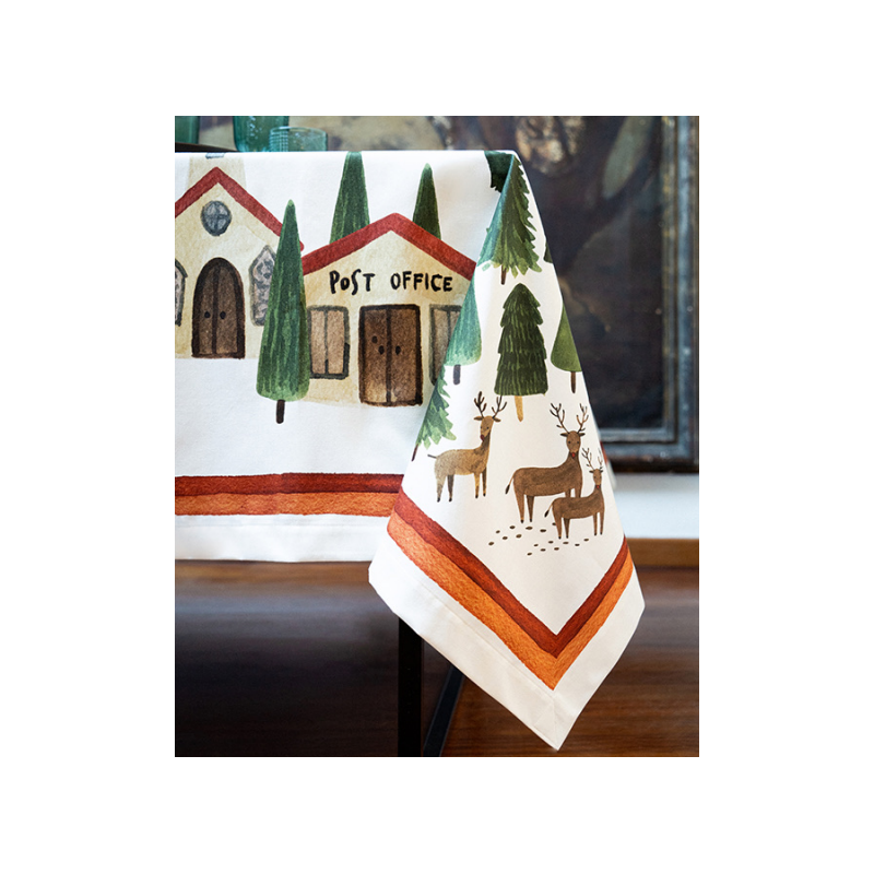 The Napking tovaglia Winterland raso di cotone cm 180x270