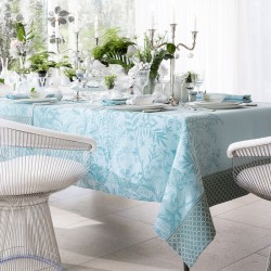 Tovaglia Le Jacquard Francais Jardin d'eden puro cotone colore cascade