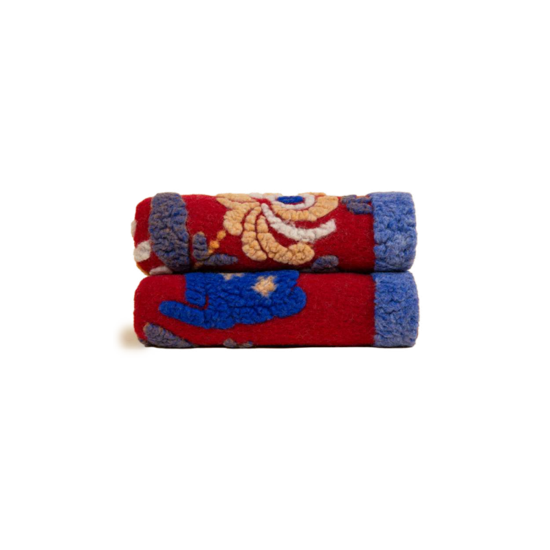 Coperta decor Frati in lana cotta cm 150x190 The rabbit home