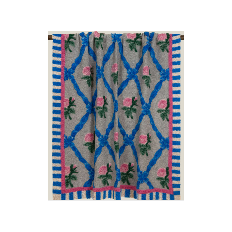 Coperta decor Frati in lana cotta cm 150x190 old style