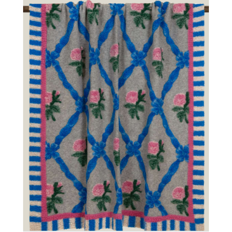 Coperta decor Frati in lana cotta cm 150x190 old style