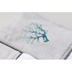 Corallomania Mastro Raphael set spugna 2 pezzi - grigio perla ric. verde chiaro