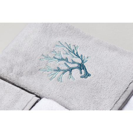 Corallomania Mastro Raphael set spugna 2 pezzi - grigio perla ric. verde chiaro Corallomania Mastro Raphael set spugna 2 pezzi - grigio perla ric. verde chiaro