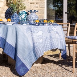 Le Jacquard Francais tovaglia quadrata Promenade imperiale 120x120 cm - jade